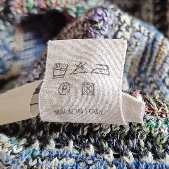 VTG Horst Dusseldorf Sweater Men's Size Large Pastel V-Neck Pullover Coogi Knit - Picture 7 of 7